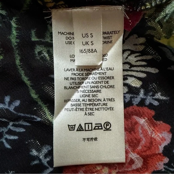 Anthropologie Danae Classic Sheer Women’s Floral Long Sleeve Blouse Size Small - Picture 9 of 9